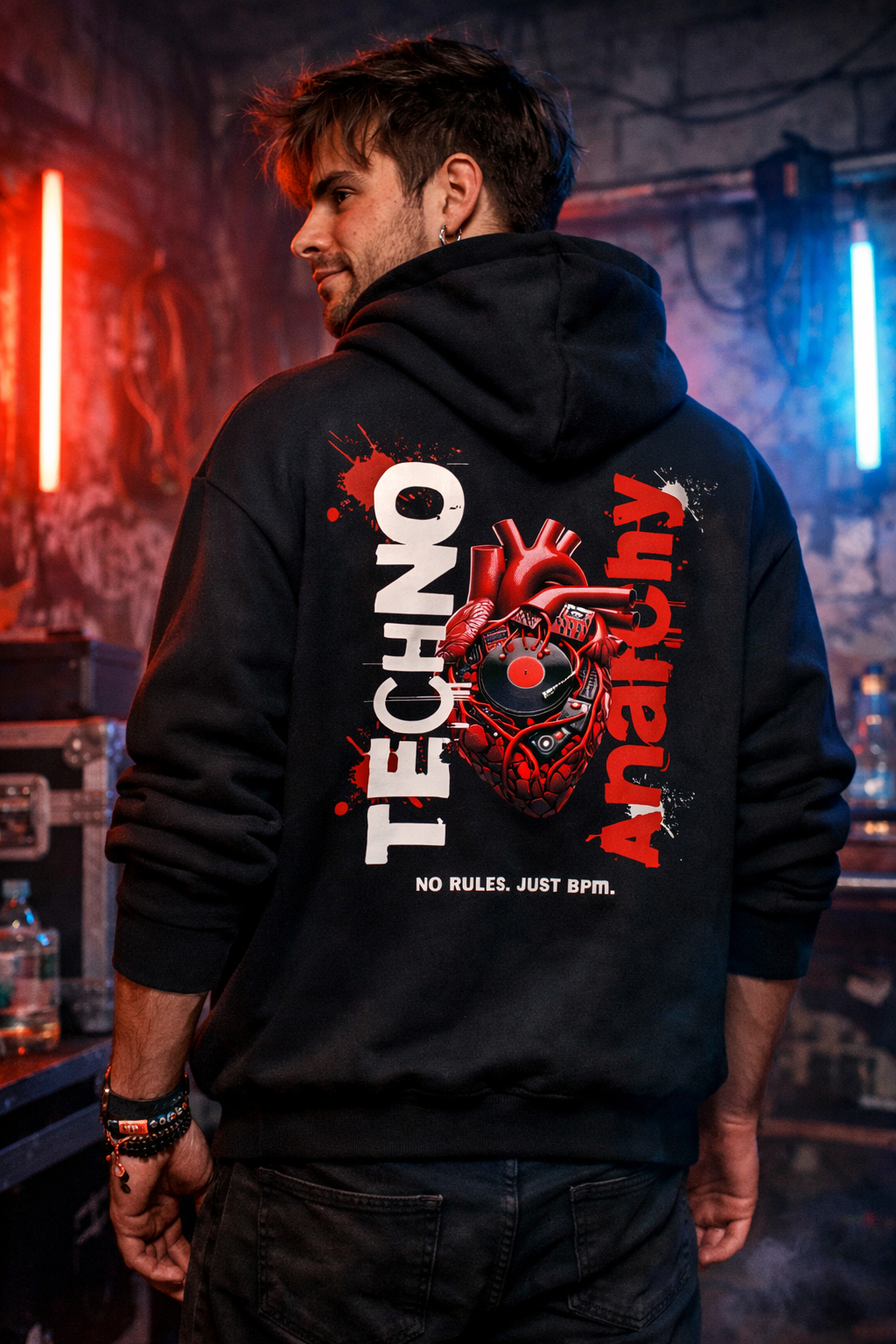 Techno Anarchy Oversized Hoodie
