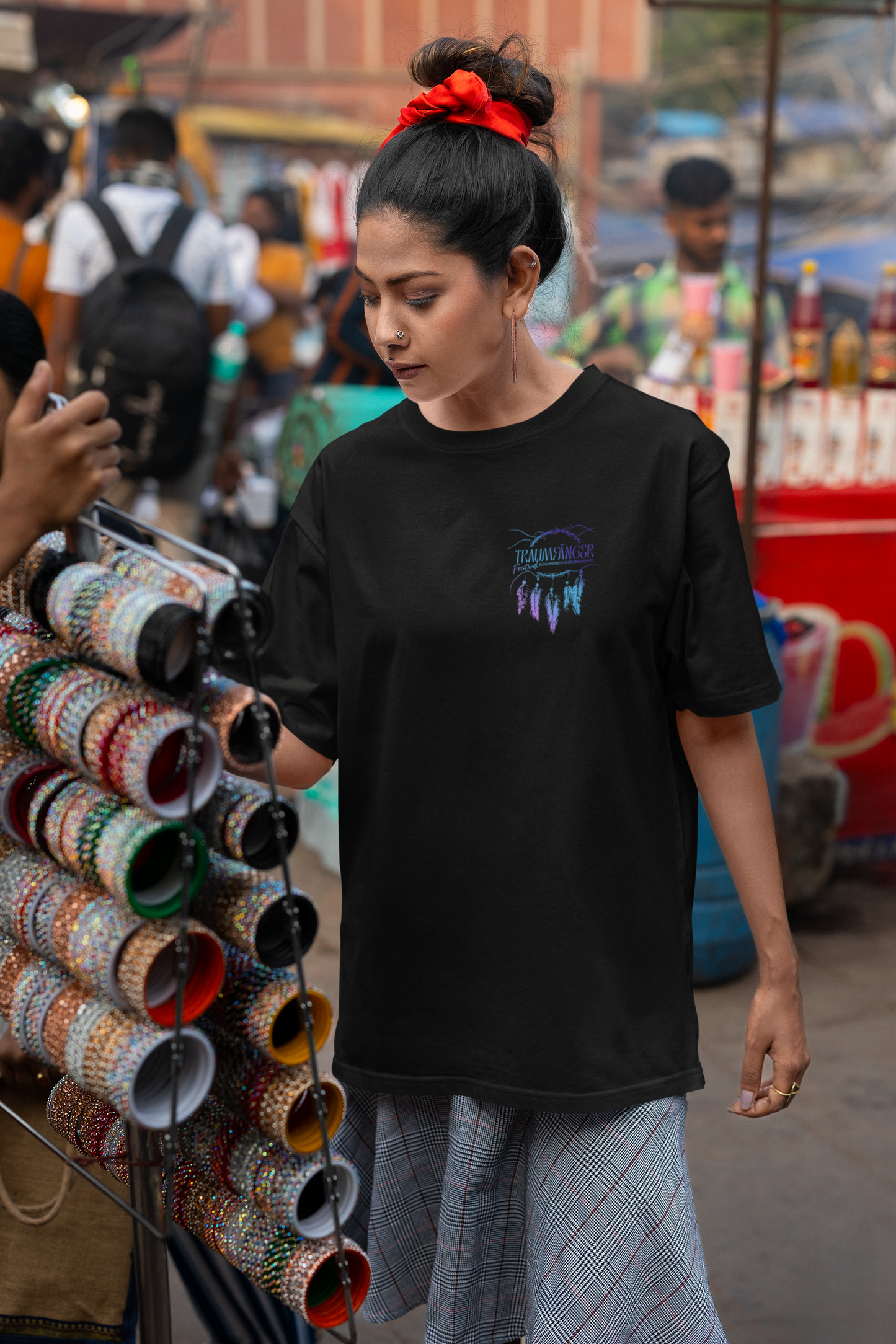 Traumfänger Festival Oversized T-Shirt Front/Backprint